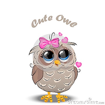 Cute owl in a hat Vector Illustration