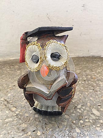 Cute Owl statue Stock Photo