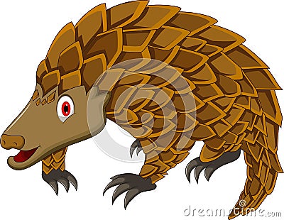 Cute pangolin cartoon Stock Photo