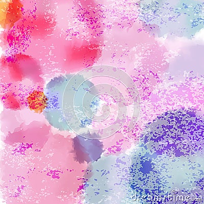 Cute Pastel Colored Watercolor Vector Imitation Vector Illustration