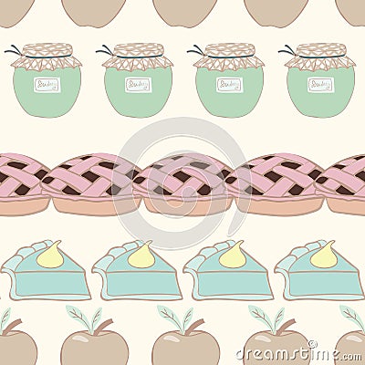 Pretty Pastels from the Farm Repeat Seamless Pattern Vector Print Vector Illustration