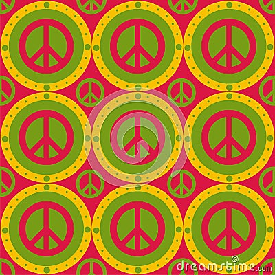 Cute peace pattern Vector Illustration