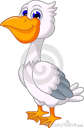 Cute pelican cartoon Stock Photo