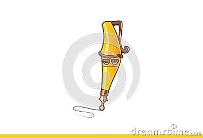 Cute Pen Monster Angry. Stock Photo