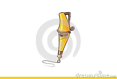 Cute Pen Monster Angry. Stock Photo