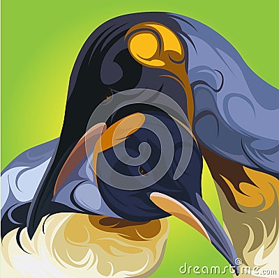 Cute penguin vector Cartoon Illustration
