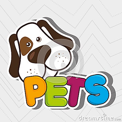 cute pets design Cartoon Illustration