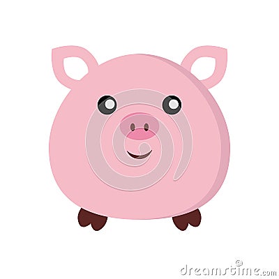 Cute pig sticker Stock Photo