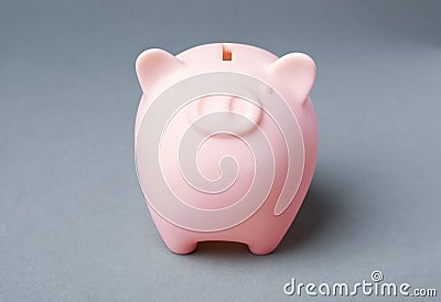 Cute piggy bank Stock Photo
