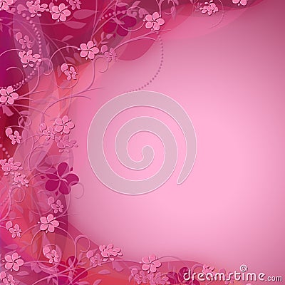 Cute pink floral color shaded background Stock Photo