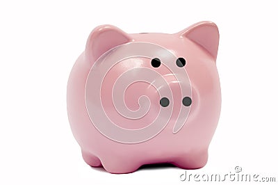 Cute pink piggy bank Stock Photo