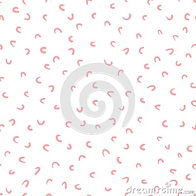 Cute pink seamless pattern Hand drawn wallpaper arches childish ornament Cartoon Illustration