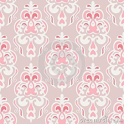 Cute pink Seamless vector background design Vector Illustration