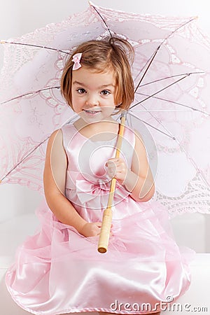 Cute playful little princess Stock Photo