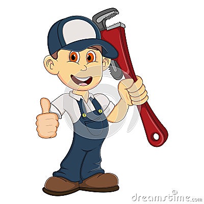 Cute Plumber cartoon Vector Illustration