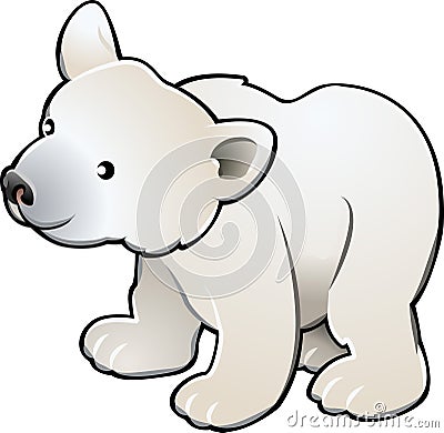 Cute Polar Bear Vector Illustr Vector Illustration