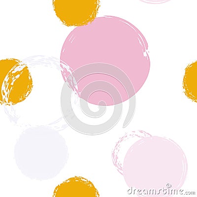 Cute Polka Dots Vector Illustration