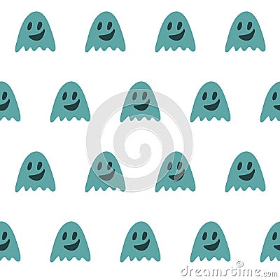 Cute poltergeist ghost boo seamless pattern for halloween Stock Photo