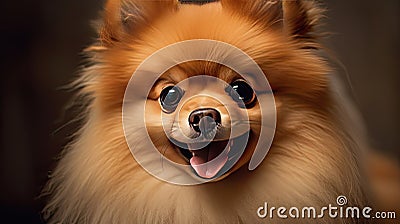 a cute pomeranian breed dog Stock Photo
