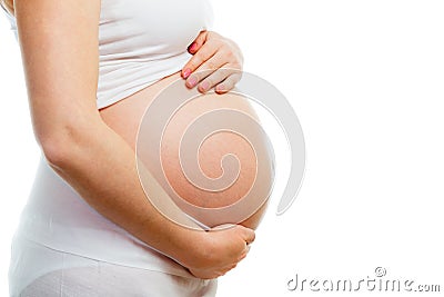 A cute pregnant belly Stock Photo