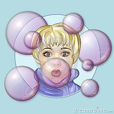 Cute Pucker Face Stock Photo