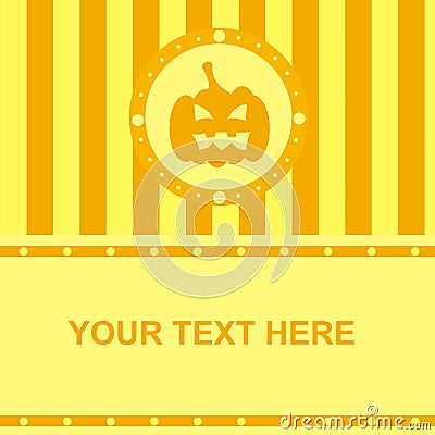 Cute pumpkin frame Vector Illustration