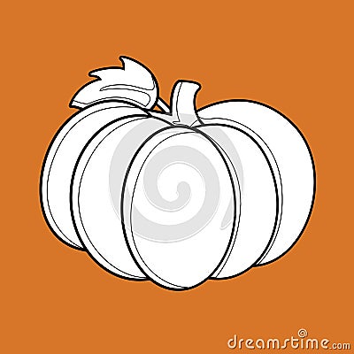 Cute Pumpkins Fruit Plants Digital Stamp Cartoon Illustration