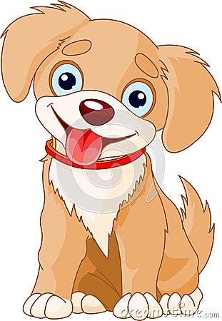 Cute puppy Cartoon Illustration