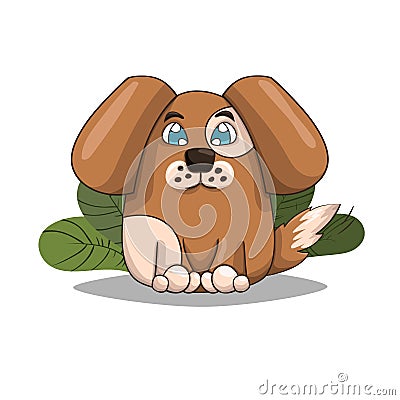 Cute puppy Vector Illustration