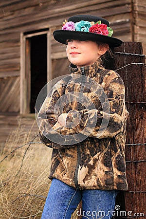 Cute Quirky in Camo Stock Photo