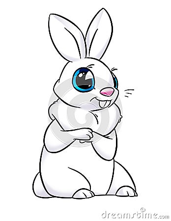 Cute rabbit beautiful cute character cartoon illustration Cartoon Illustration