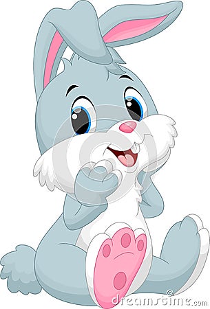 Cute rabbit cartoon Stock Photo