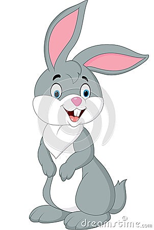 Cute rabbit cartoon Vector Illustration