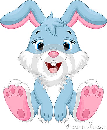 Cute rabbit cartoon Vector Illustration