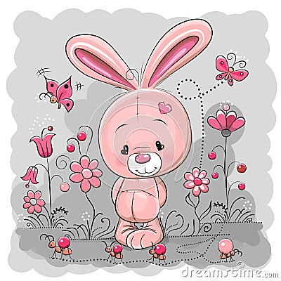 Cute Rabbit Vector Illustration