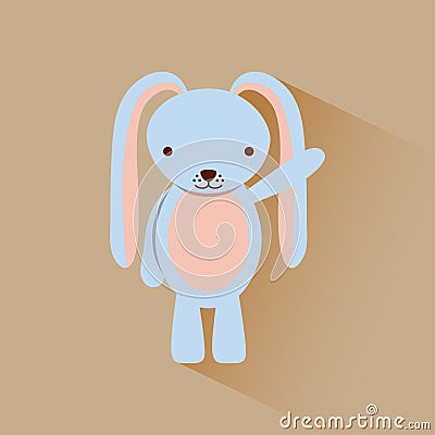 Cute rabitt bunny image Vector Illustration