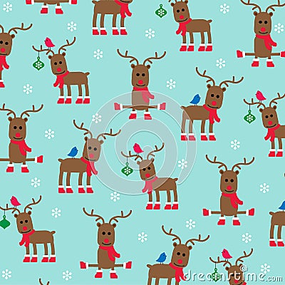Cute reindeer pattern Stock Photo