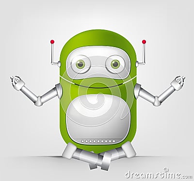 Cute Robot Vector Illustration