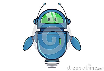 Cute Robot with cute expressions. Stock Photo