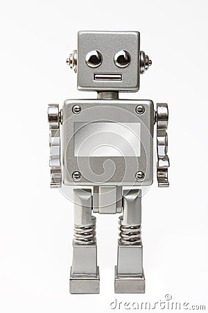 Cute happy robot Stock Photo