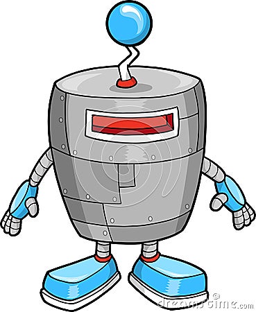 Cute Robot Vector Vector Illustration