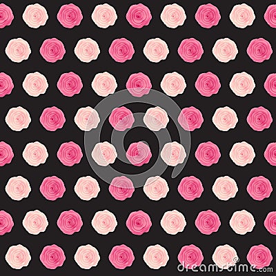 Cute Rose Flower Seamless Pattern Background Vector Illustration Vector Illustration