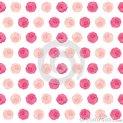 Cute Rose Flower Seamless Pattern Background Vector Illustration Vector Illustration