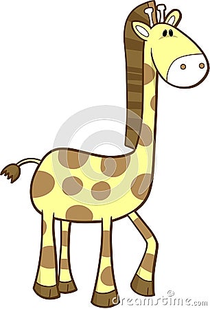 Cute safari Giraffe Vector Illustration