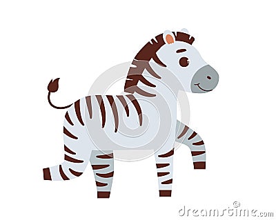 Cute safari zebra Vector Illustration
