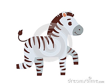 Cute safari zebra Cartoon Illustration