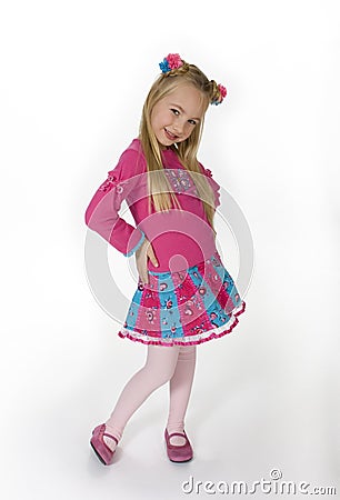 Cute Sassy Little Girl Stock Photo