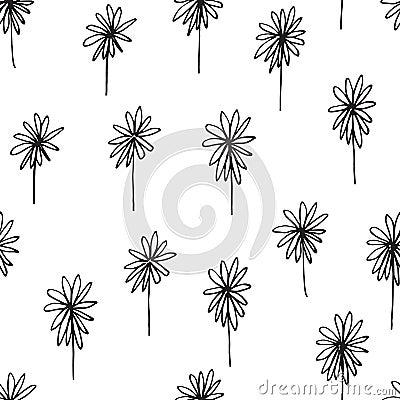 Cute seamless hand drawn pattern Vector Illustration