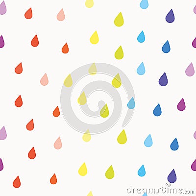 Cute seamless pattern background with colorful watercolor drops. For print and web. Stock Photo