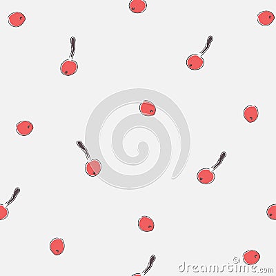 Cute Seamless Pattern cherries background Stock Photo
